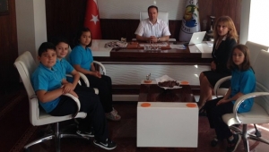 MİNİKLERDEN BAŞKAN KAYA’YA ZİYARET
