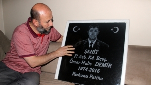 Ömer Halisdemir’in Resmini Granit Mermere İşledi