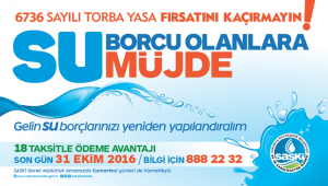 Su Borçlarına Torba Yasa Kolaylığı