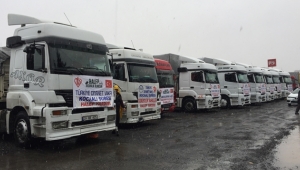 Sakarya’dan Halep’e 18 Tır Yardım Malzemesi Gönderildi