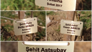 Dikilen Fidanlara Şehitlerimizin İsimleri Verildi