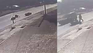 Motosiklet Sürücüsü Yayaya Çarptı: 2 Yaralı