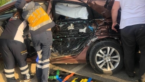KAYNARCA YOLUNDA FECİ KAZA! 1 ÖLÜ 2 YARALI