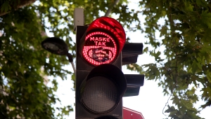 Trafik Lambalarında Maske Farkındalığı