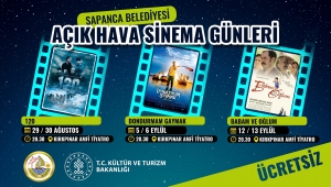 Sapanca’da Açık Hava Sinema Akşamları Başlıyor