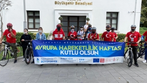 Hareketlilik haftasında pedallar Gaziler Derneği'ne çevrildi