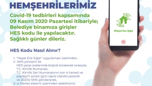 Sapanca Belediyesi’nde HES Kodu Uygulaması