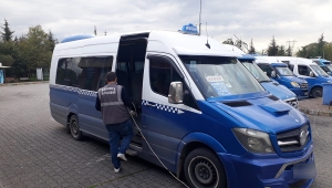 Toplu taşıma araçları dezenfekte ediliyor