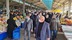 Kaymakam Bayar ve Başkan Özen, Pazar Denetiminde