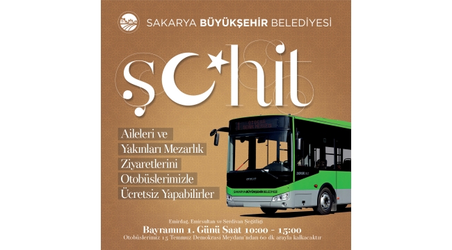 Büyükşehir’den şehit ailelerine bayramda mezarlıklara ulaşım imkanı