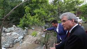 Ekrem Yüce, yaraların sarıldığı bölgede