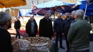 Alemdar ve Erken, Pazar Esnafını Ziyaret Etti
