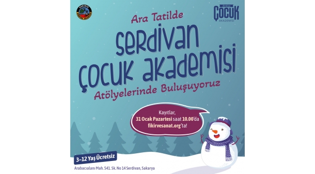 Çocuk Akademisi Kayıtları Başlıyor