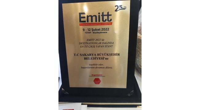 Büyükşehir EMITT Fuarı’nda Ödül Aldı