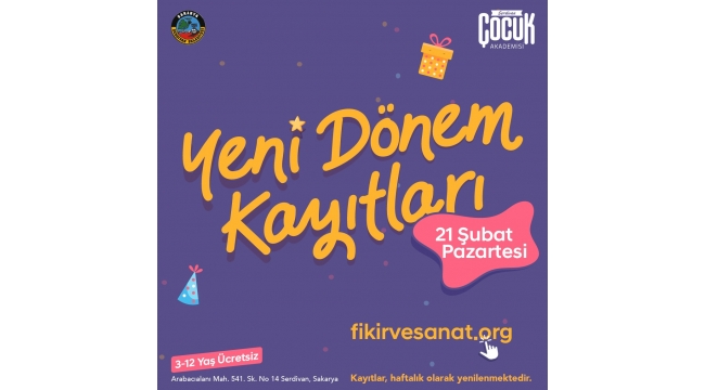 Çocuk Akademisi’nde Yeni Dönem Başlıyor