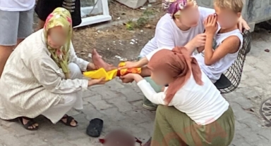 Çöp Kenarına Bırakılan Cam Sokakta Oynayan Çocukları Yaraladı!