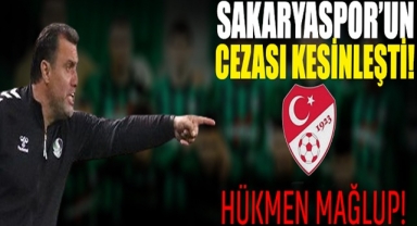 Sakaryaspor’un Cezası Kesinleşti!