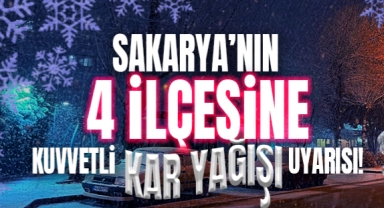 Sakarya’nın 4 İlçesine Kuvvetli Kar Yağışı Uyarısı