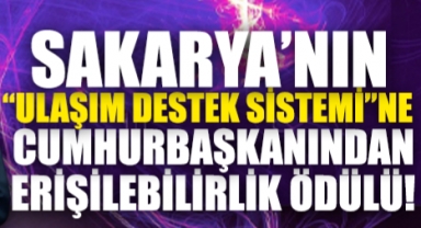 Sakarya’nın “Ulaşım Destek Sistemi”ne Cumhurbaşkanından Ödül
