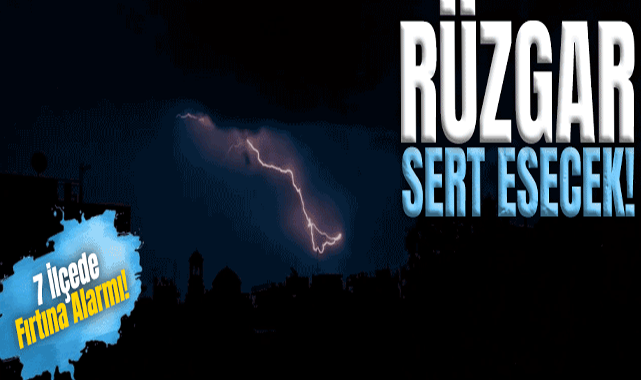 7 İlçede Fırtına Alarmı!