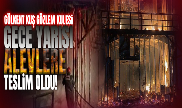 Gölkent Kuş Gözlem Kulesi Gece Yarısı Alevlere Teslim Oldu