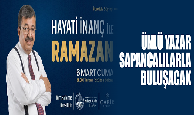 Ünlü Yazar Sapancalılarla Buluşacak