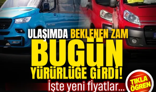 Beklenen Zam Geldi!