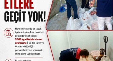 Sakarya'da Bir İşletmede 5 Buçuk Ton Etiketsiz Et Ele Geçirildi