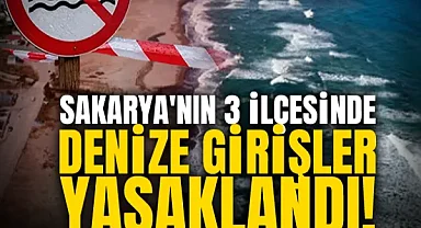 Sakarya'nın 3 İlçesinde Denize Girişler Yasaklandı
