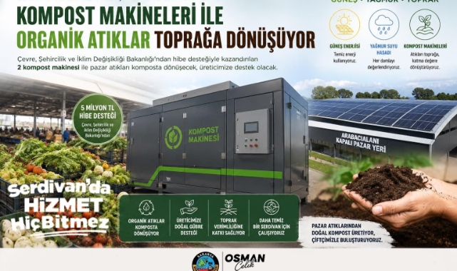 Serdivan'da Pazar Atıkları Organik Gübreye Dönüşecek
